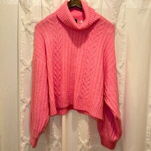 Divided. Cropped turtleneck.